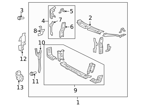 Radiator Support for 2007 Toyota Camry #2