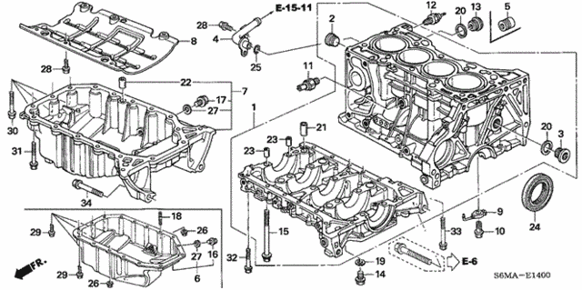 Cylinder Block - Oil Pan for 2006 Acura RSX #0