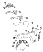 68043210AD - Body Sheet Metal Except Doors: Blocker Foam, Right for Mopar Image