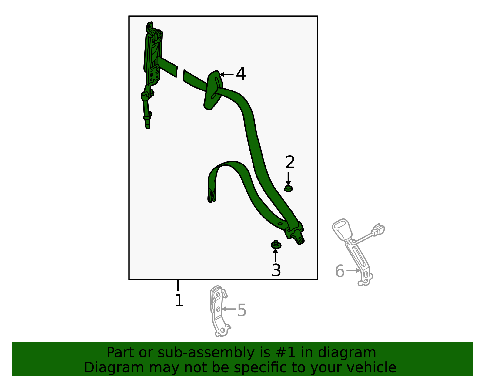 Genuine Seat Belt - Taupe for 1999-2001 Saab 9-5 | Part# 5205729 | Over ...