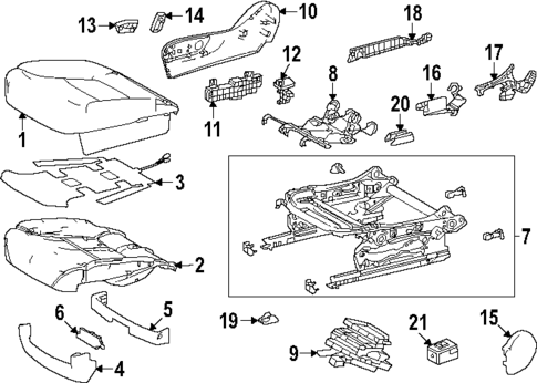 Passenger Seat Components for 2025 Toyota Land Cruiser #0