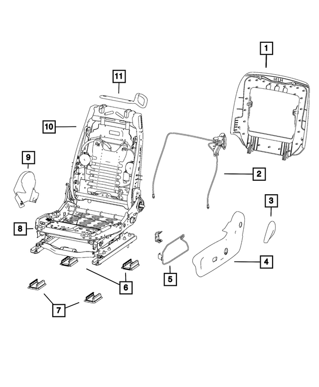 1UV51DX9AA - Interior Trim: Track Cover for Mopar Image