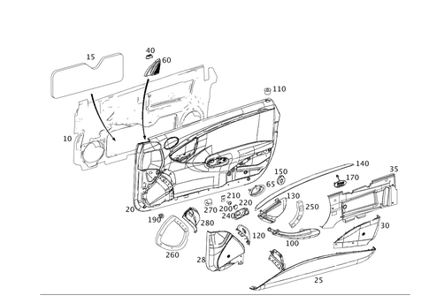 Door Paneling for 2002 Mercedes-Benz CLK 55 AMG&reg; #0