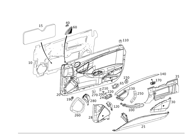 2097270590 - Front Doors: Damping for Mercedes-Benz: CLK320, CLK350, CLK500, CLK55 AMG, CLK550, CLK63 AMG Image image
