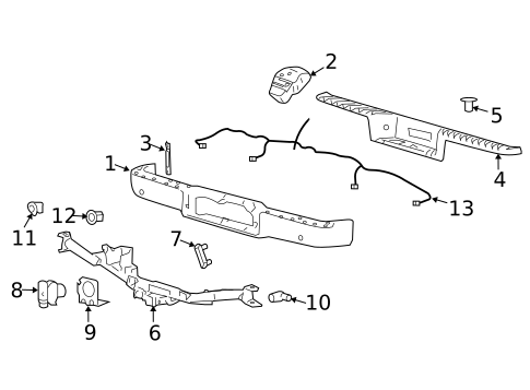 Bumper & Components - Rear for 2008 Lincoln Mark LT #0