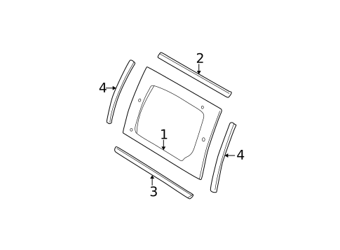 Glass - Side Door for 2005 Kia Sedona #0