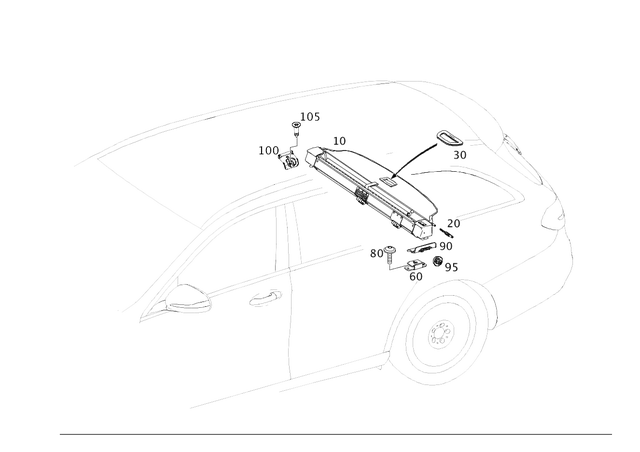 2138100109 - Rear Seat: Double Roller Blind for Mercedes-Benz: E53 AMG, E63 AMG S Image image