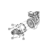 56051054AB - 48RE; 4-Speed; Automatic Transmission: Transmission Line Bracket for Mopar Image image