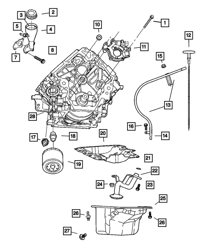 53021781AA - Engine 3.7L Six Cylinder: Engine Oil Indicator Tube for Mopar Image image