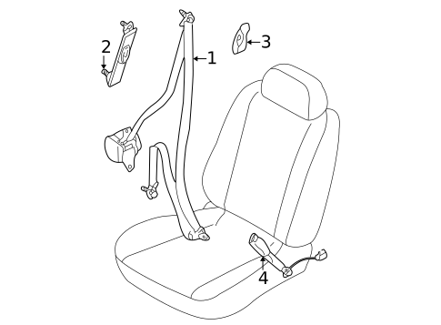 Front Seat Belts for 2002 Nissan Sentra #0