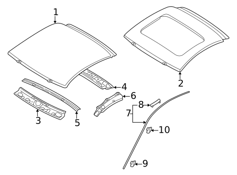 Roof & Components for 2002 Mitsubishi Eclipse #0