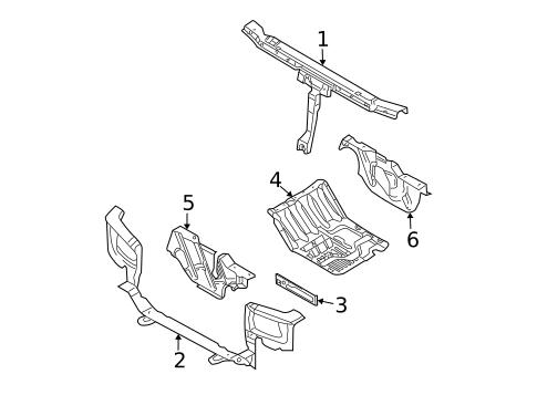 Radiator Support for 2001 Hyundai Santa Fe #0