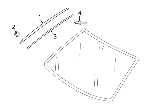 Exterior Trim - Windshield for 2020 Volkswagen Golf #0