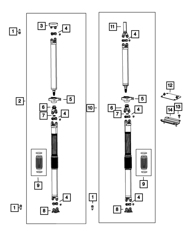 52123828AB - Rear Axle; Corporate 235 MM; Differential and Drive Line: Drive Shaft for Mopar Image