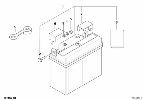 Battery with Bracket for 2003 BMW-Motorrad R 1150 GS #2