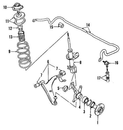 Front Suspension for 1995 Suzuki Swift | World OEM Parts Subaru