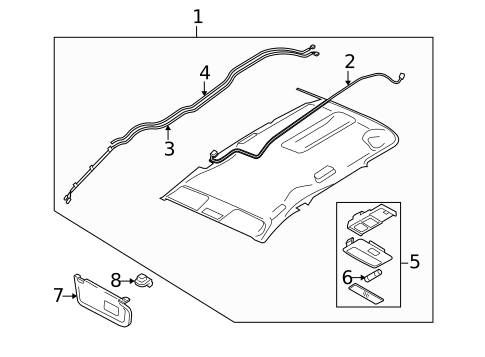 Interior Trim - Roof for 2010 Mazda 5 #0