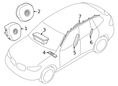 Air Bag Components for 2024 BMW X6 #0
