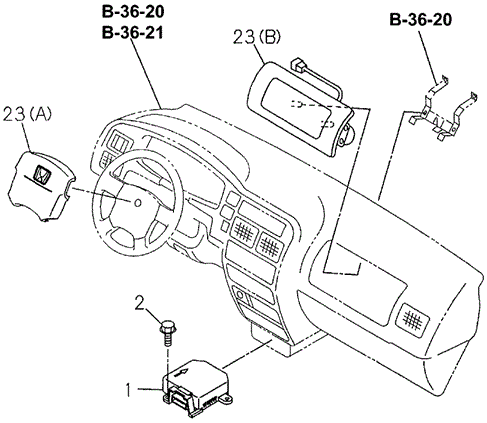 SRS Unit for 1997 Honda Passport #0