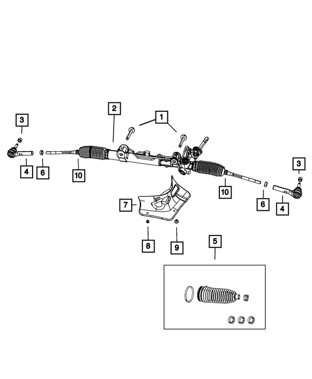 R5154516AC - Steering: Rack And Pinion Gear, Remanufactured for Mopar Image