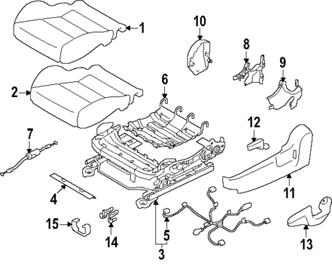 Driver Seat Components for 2025 Toyota GR86 #1