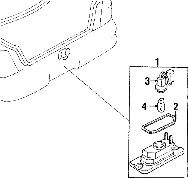 2651350J00 - Electrical: License Lamp Gasket for Infiniti Image