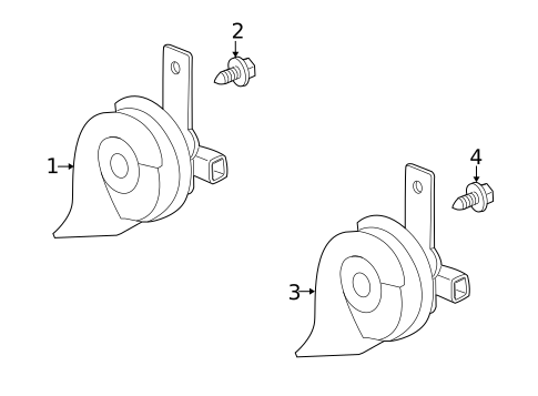 Horn for 2013 Buick Enclave #0