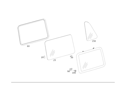 Rear-Side Window for 2016 Mercedes-Benz G65 AMG #0