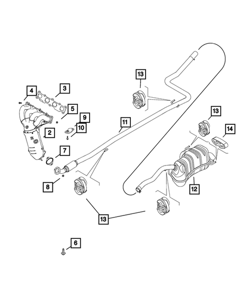 Exhaust System for 2015 Ram ProMaster City #0