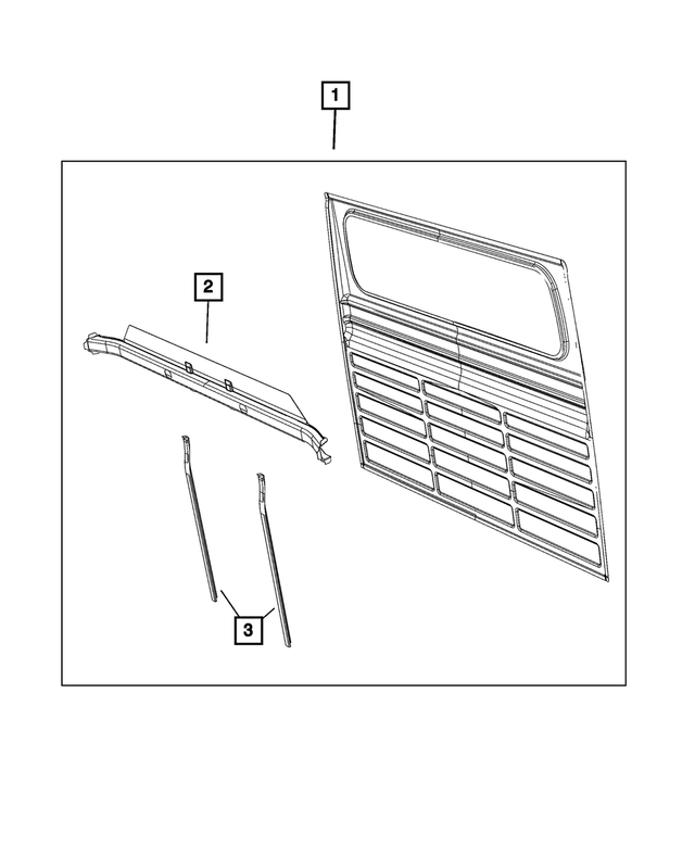 68134009AA - Body Sheet Metal Except Doors: Cab Back Reinforcement for Mopar Image