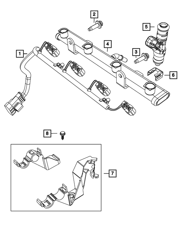 4892871AA - Fuel: Injector Wiring for Mopar Image image