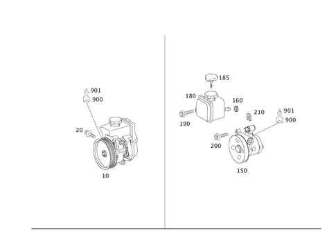 Power Steering Pump for 2007 Mercedes-Benz SLK280 #0