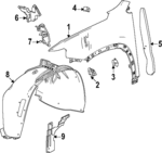 84912340 - : Fender for GMC: Acadia Image