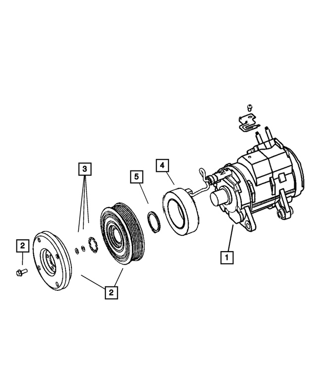 55056287AD - Air Conditioning &amp; Heater: Air Conditioning Compressor for Mopar Image