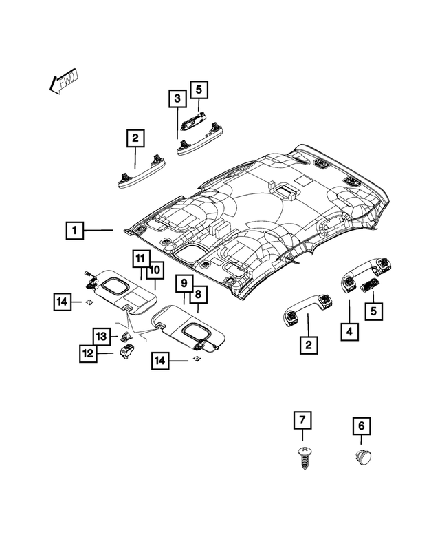 6QK48MS7AA - Interior Trim: Grab Handle for Mopar Image