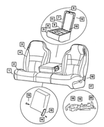 TB901K5AA - Interior Trim: Front Seat Cushion, Passenger for Dodge: Ram 2500, Ram 3500 Image