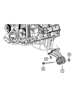 6508081AA - 4.7L Gas; Engine: Hex Flange Head Bolt for Mopar Image