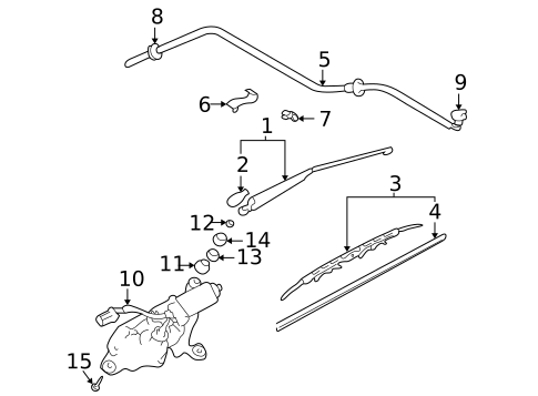 Wiper & Washer Components for 2001 Hyundai Elantra #1