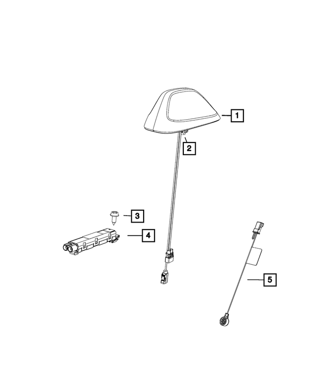 5XT13RUWAA - Electrical: Base Cable And Bracket Antenna for Mopar Image