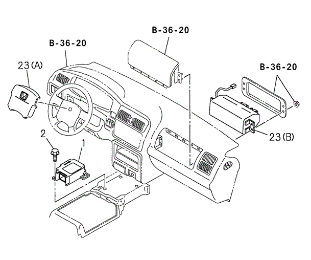 SRS Unit for 2002 Honda Passport #0