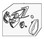 5C7857507AB - Body: Mirror Housing for Volkswagen Image