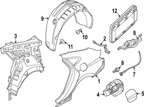 Quarter Panel & Components for 2024 Hyundai Sonata #0