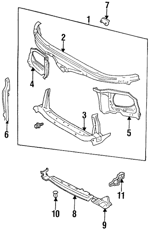 Radiator Support for 1993 Lexus GS300 #0
