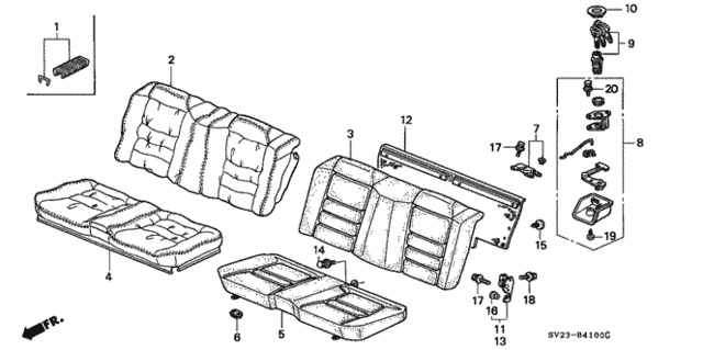 Rear Seat for 1995 Honda Accord #0