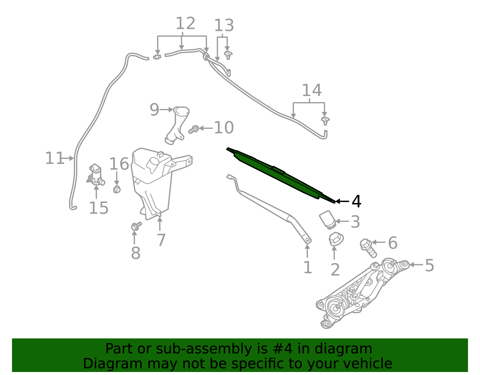 2018-2025 Nissan Wiper Blade 28890-5RL0A | OEM Parts Online