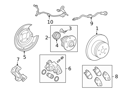 Rear Brakes for 2009 Toyota Matrix #1