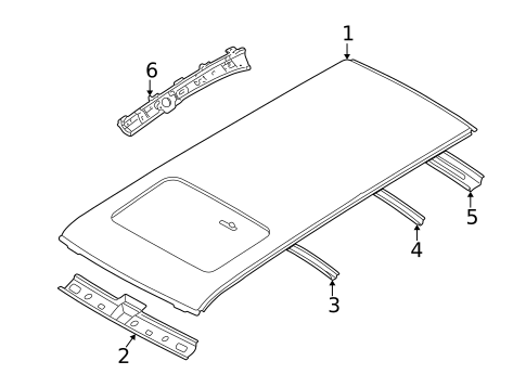 Roof & Components for 2007 Mitsubishi Endeavor #1