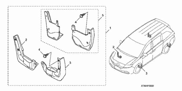 Splash Guards (2) for 2016 Honda Odyssey #0