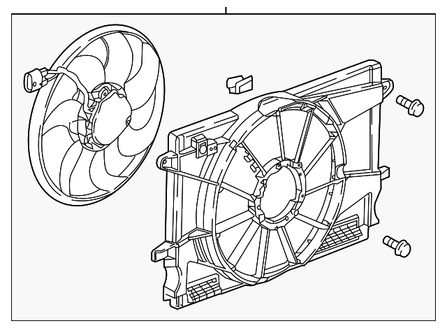 2017-2019 Chevrolet Cruze Engine Cooling Fan Assembly with Shroud ...