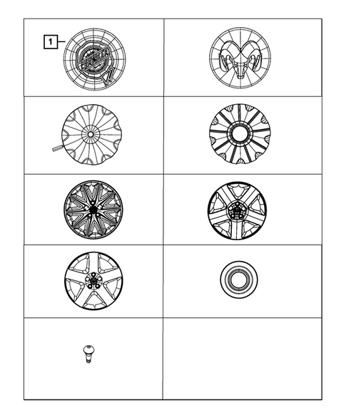 Wheel Covers and Center Caps for 2008 Dodge Challenger #0